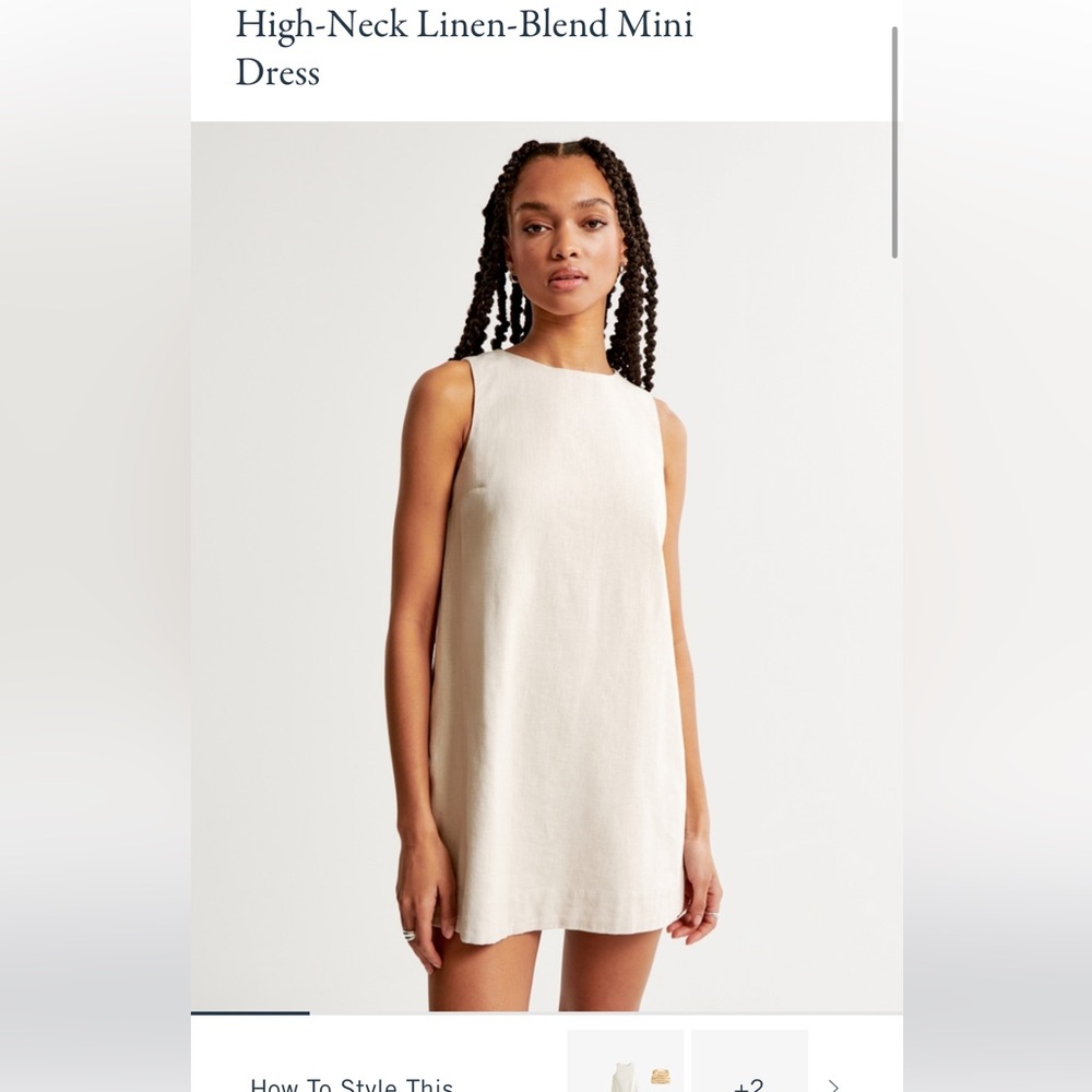 Abercrombie High-Neck Linen Dress NWT